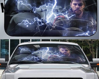 Thor God Carbreaker Car Sun Shade | Thor God Of Thunder Car Sun Shade | Thor Avengers Car Sun Shade Car Windshield Car Accessories