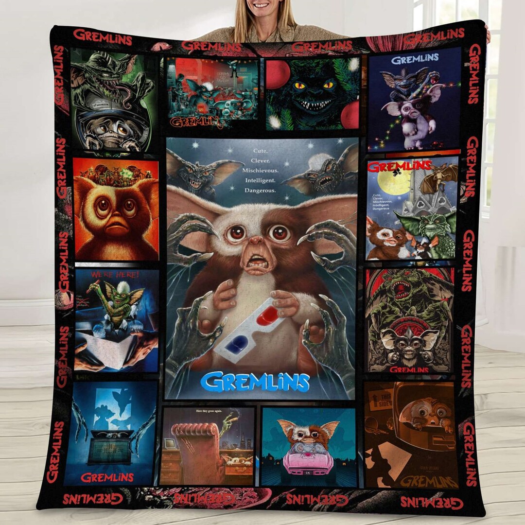 Gremlins Blanket Gizmo Stripe Mogwai Billy Peltzer Blanket Etsy