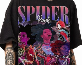 SpiderPunk Shirt | Vintage Spider Punk Shirt | Homage Spider-Punk Shirt | Hobie Brown Spider Man Across The Spider-Verse Shirt