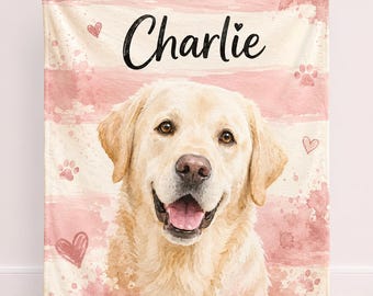 Dog Picture Blanket With Text, Memorial Pet Face Loss Keepsake Blanket Throw Gift, Customized Name Photo Blanket Collage, Cat Pet Owner Gift