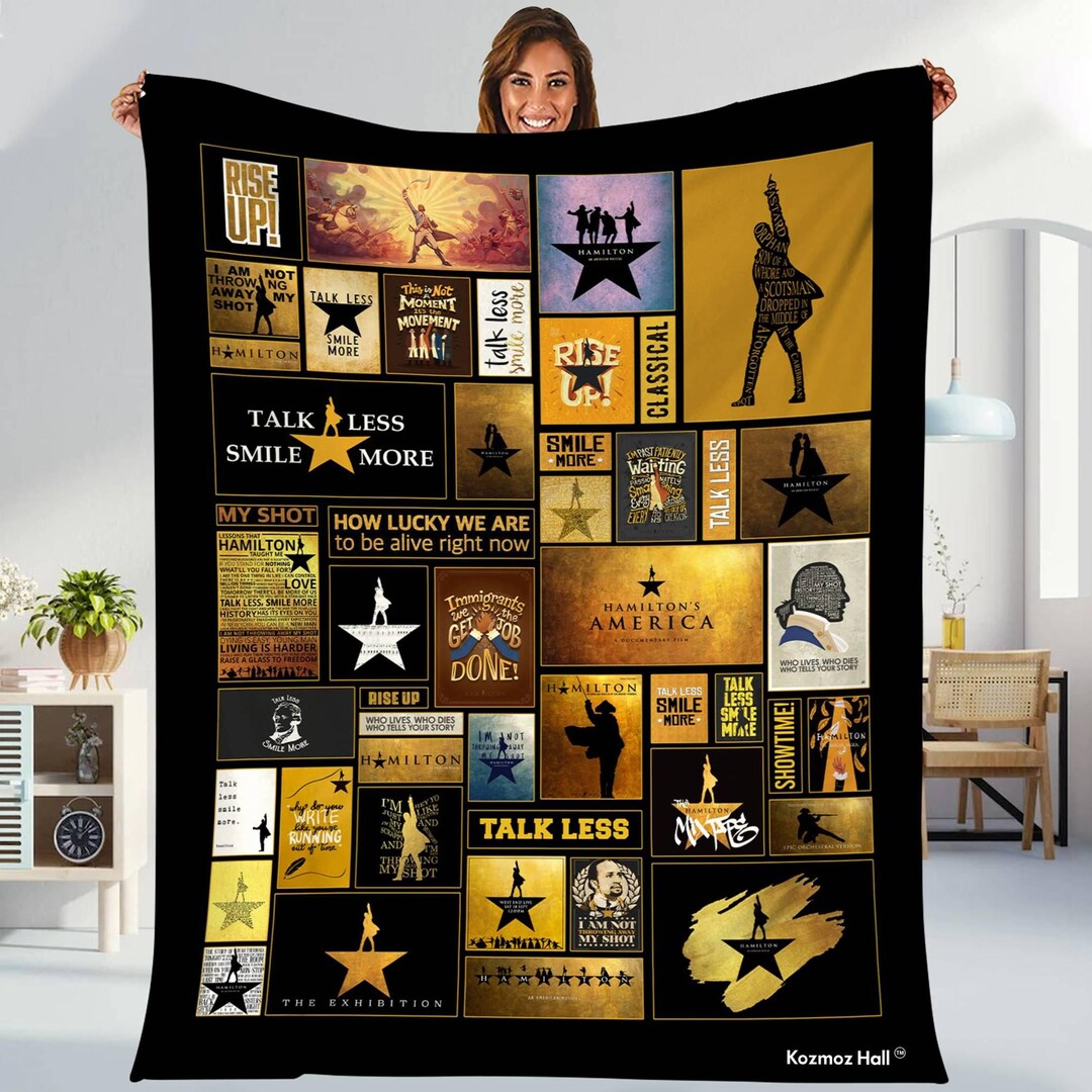 Alexander Hamilton Fleece Blanket, Hamilton Throw Blanket, Hamilton Musical Blanket, Hamilton Fan Gifts, Christmas Gifts - Etsy