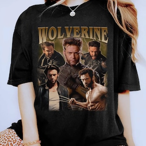 Vintage Wolverine t shirt Logan Xmen Shirt Wolverine Bootleg Shirt Wolverine Homage Shirt Birthday Gift