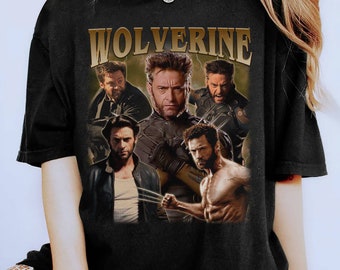 Vintage Wolverine t shirt Logan Xmen Shirt Wolverine Bootleg Shirt Wolverine Homage Shirt Birthday Gift