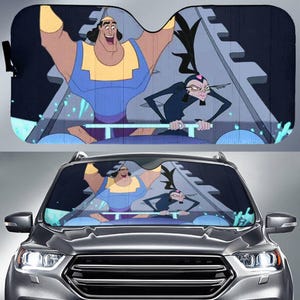 The Emperor's New Groove Car Sun Shade Kronk And Yzma Put Your Hands In The Air Car Sunshade Car Windshield Car Accessories