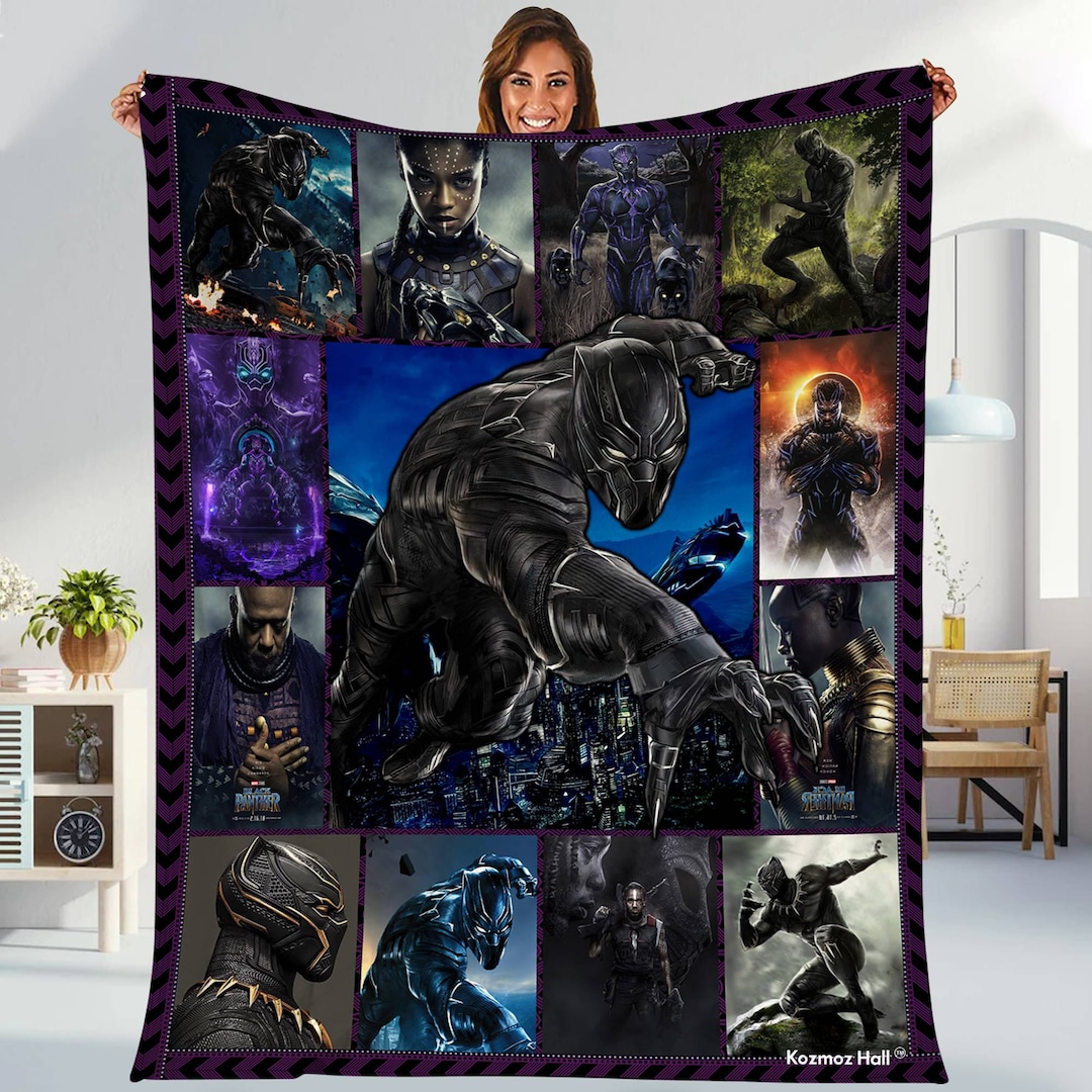 Black Panther Blanket T'challa Wakanda King Blanket Etsy