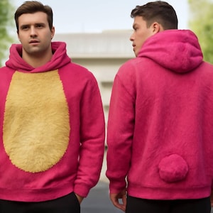 Lotso Bear All Over Print Hoodie, Pink Bear Costume Cosplay 3D Shirt, Toy Story Halloween Costume For Family Group Shirt, Villain Halloween image 1