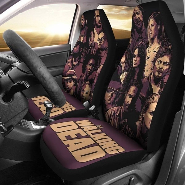 The Walking Dead Car Seat Covers Set | Negan Daryl Dixon Rick Grimes Car Accessories | Walking Dead Movie Seat Cover For Car