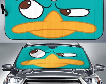 Parasol para coche de Perry el Ornitorrinco, Parabrisas de Agente P, Parasol para coche de Phineas y Ferb, Accesorios para coche