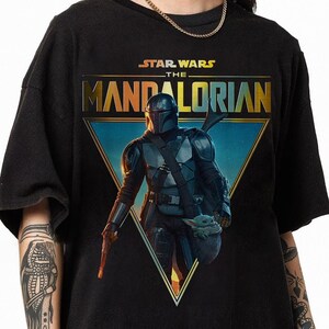 StarWars The Mandalorian T-Shirt, Retro StarWars Shirt, Disneyland Family Matching Shirt, Galaxy's Edge Trip, WDW image 2