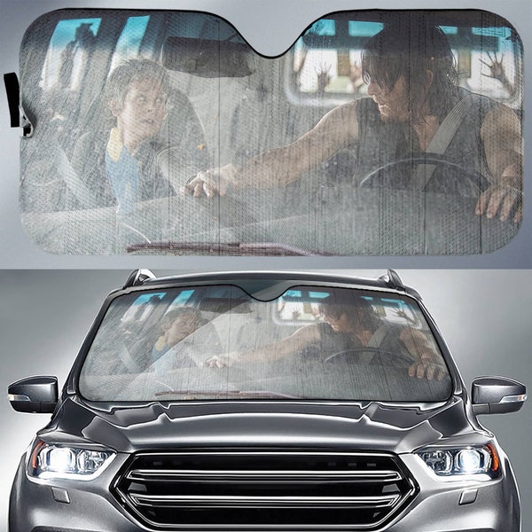 The Walking Dead Daryl Dixon Car Sunshade | Daryl Dixon Car Sun Shade Car Windshield Car Accessories