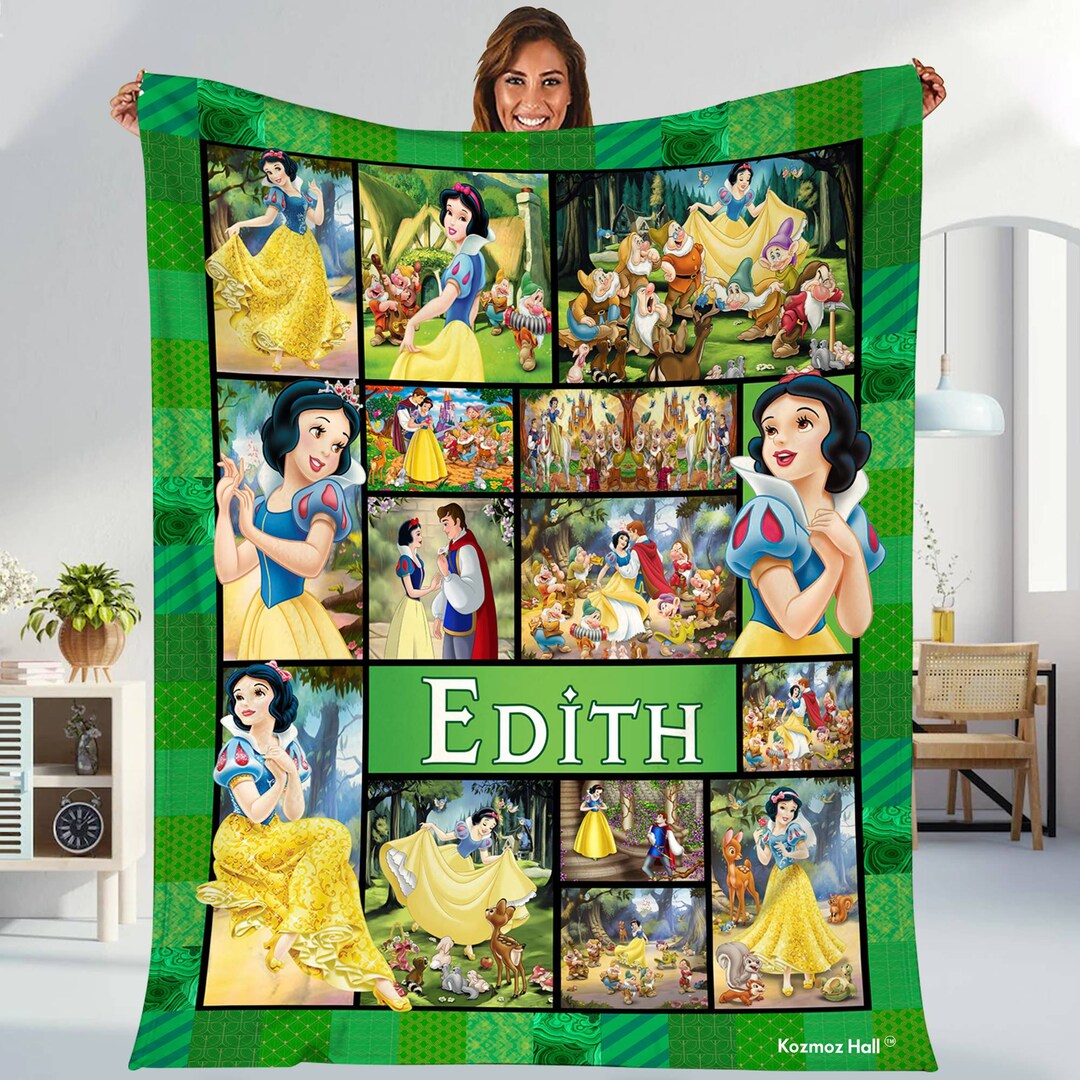 Disney Snow White Blanket Disney Snow White Princess Blanket Etsy