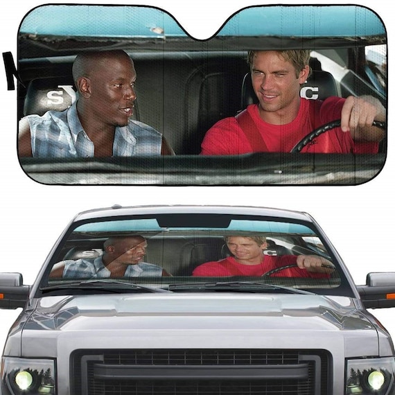 Fast and Furious Car Auto Sunshade Brian O conner Roman Pearce Car Sunshade 2 Fast 2 Furious Car Windshield Car Accessories Etsy