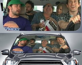 It's Always Sunny in Philadelphia Car Sun Shade | Frank Reynolds Dennis Reynolds Danny DeVito Car Sunshade Car Windshield Car Accessories