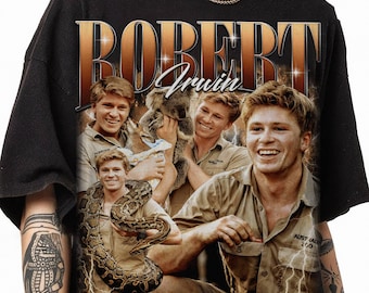 Retro 90s Robert Irwin Zookeeper Bootleg Shirt, Vintage Robert Irwin Fan Gift,Gift For Her Or Him, Robert Irwin Wildlife Photographer shirt