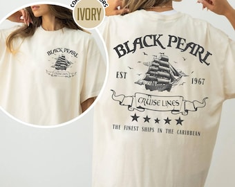 Comfort Colors Black Pearl Cruise Lines Finest Ships In The Caribbean Shirt, Pirates T-shirt, Magic Kingdom Disneyland Trip