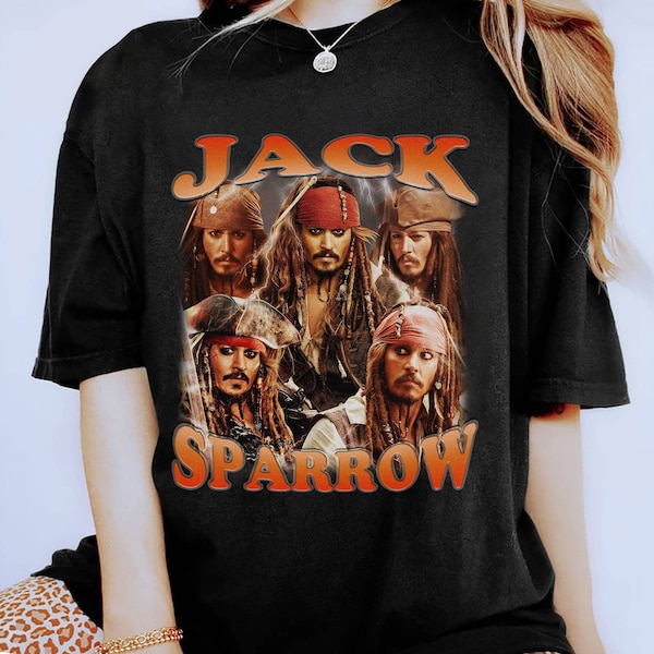 Captain Jack Sparrow Vintage Shirt | Johnny Depp 90s Retro Shirt | Jack Sparrow Pirates of the Carribean Bootleg Rap Shirt