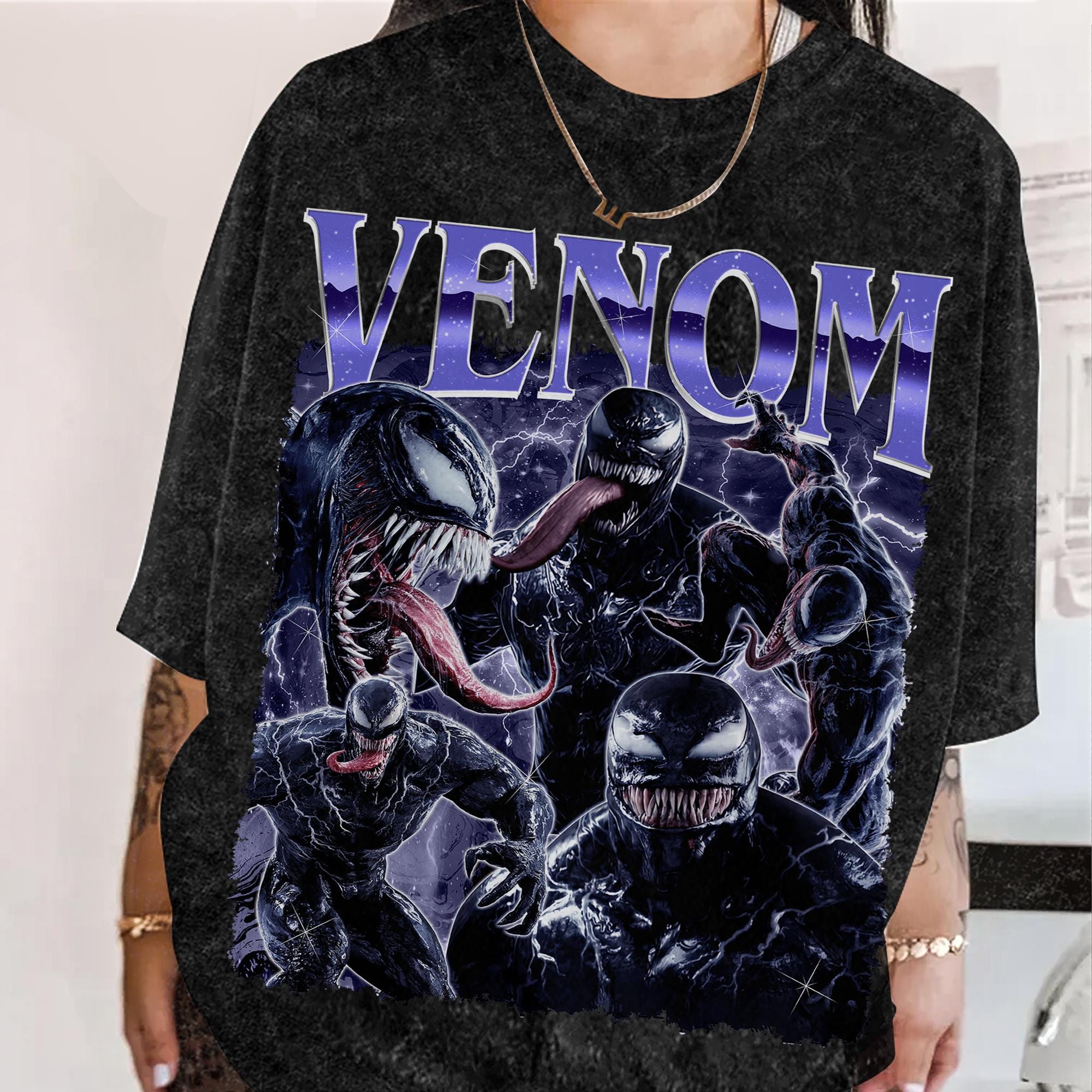 Vintage Eddie Brock Venom Shirt Eddie Brock Bootleg Shirt Villains Venom Homage Shirt Birthday Gift