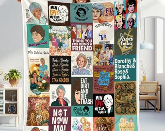 Golden Girls Fleece Blanket, 80s TV Sitcom, Stay Golden Throw Blanket, Christmas Gifts 2025, Blanket For Couch Sofa Bed, Family Christmas