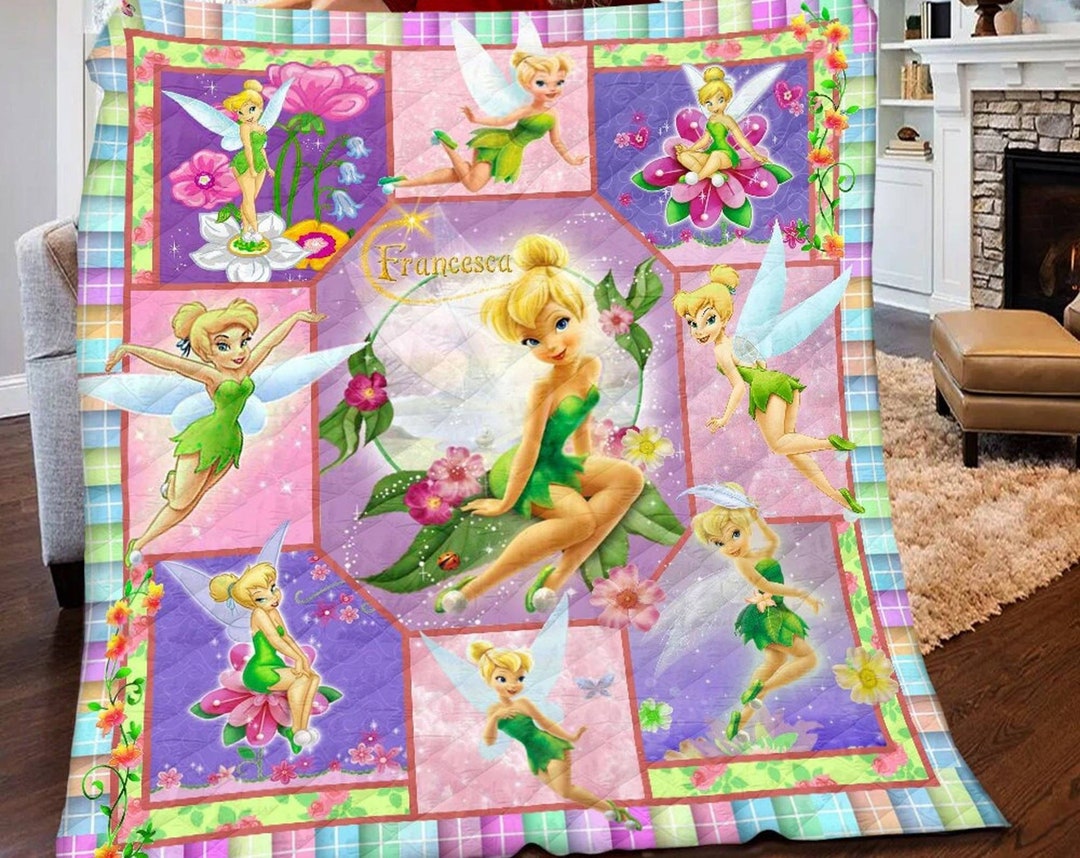 Personalized Disney Tinkerbell Blanket Tinkerbell Fleece Etsy