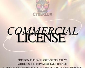 Whole Shop Commercial License – Lifetime Use | For Small Business & Print-On-Demand