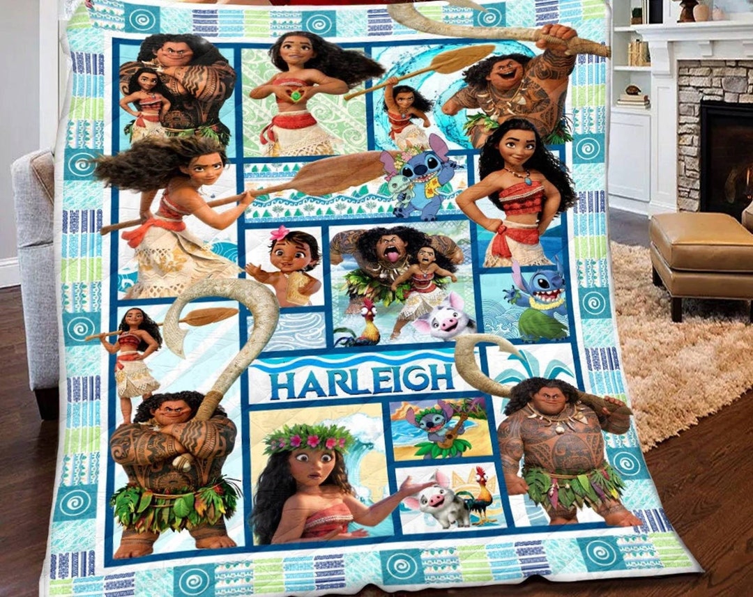 Disney Moana Blanket Disney Moana Princess Blanket Disney Etsy