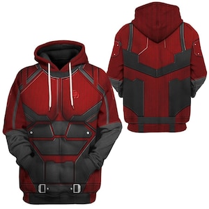 Daredevil 3D Full Over Print Hoodie | Matt Murdock Daredevil Suit Custom Tshirt Hoodie | Superhero Avengers Team Sweatshirt Hoodie