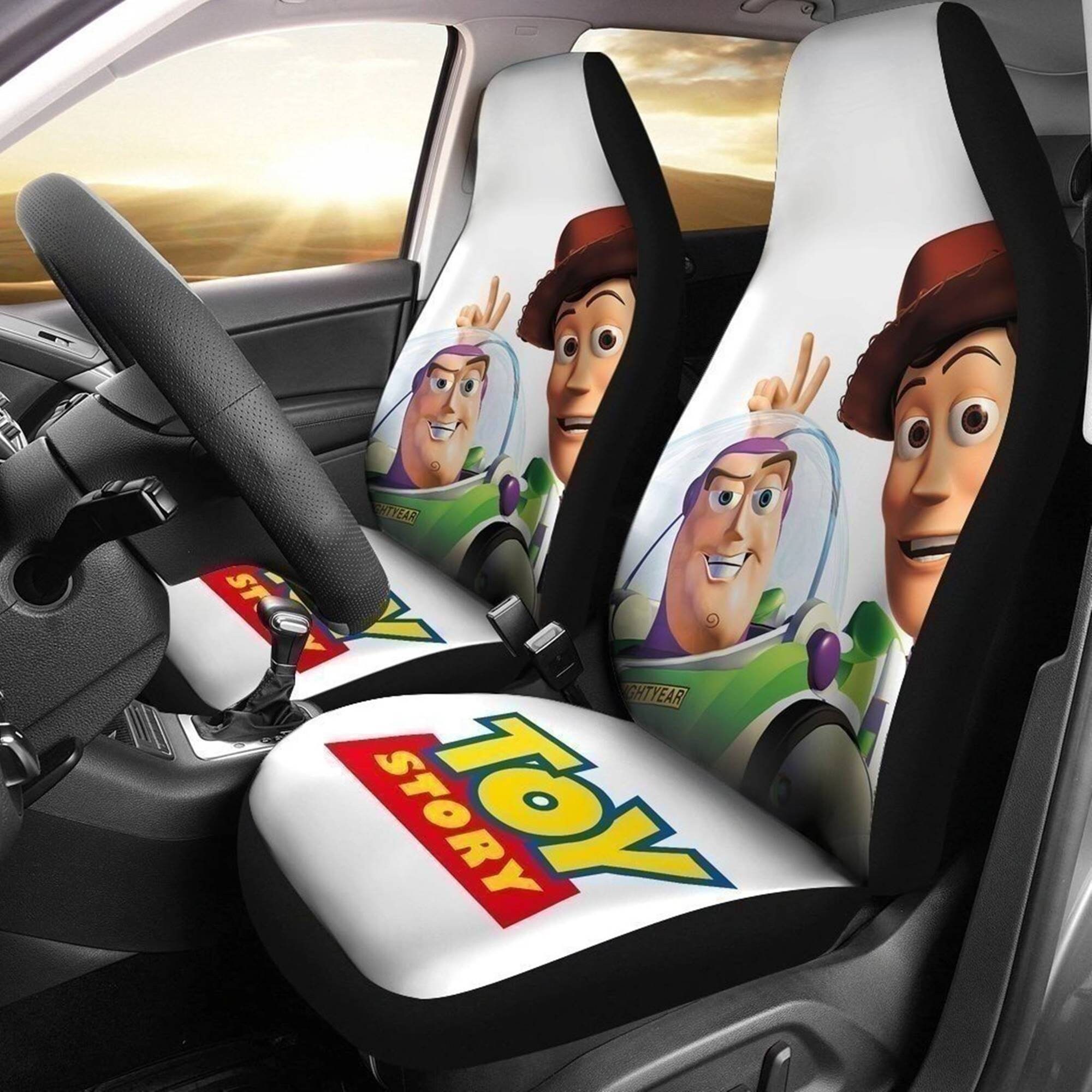 Toy Story Car Seat Covers Set | Woody Buzz Lightyear Car Accessories | Bo Peep Slinky Dog Seat Cover For Car