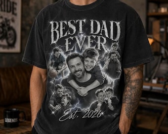 Custom Dad Shirt Portrait, Best Dad Homage Shirt, Custom Father's Day Shirt, Father's Day 2026 Shirt, Dad And Son Shirt, Custom Dad Shirt