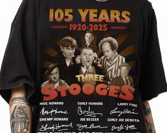 The Three Stooges 105th Anniversary Thank You For The Memories Shirt, Vintage Three Stooges Shirt, The Three Stooges Shirt, Gift For Him