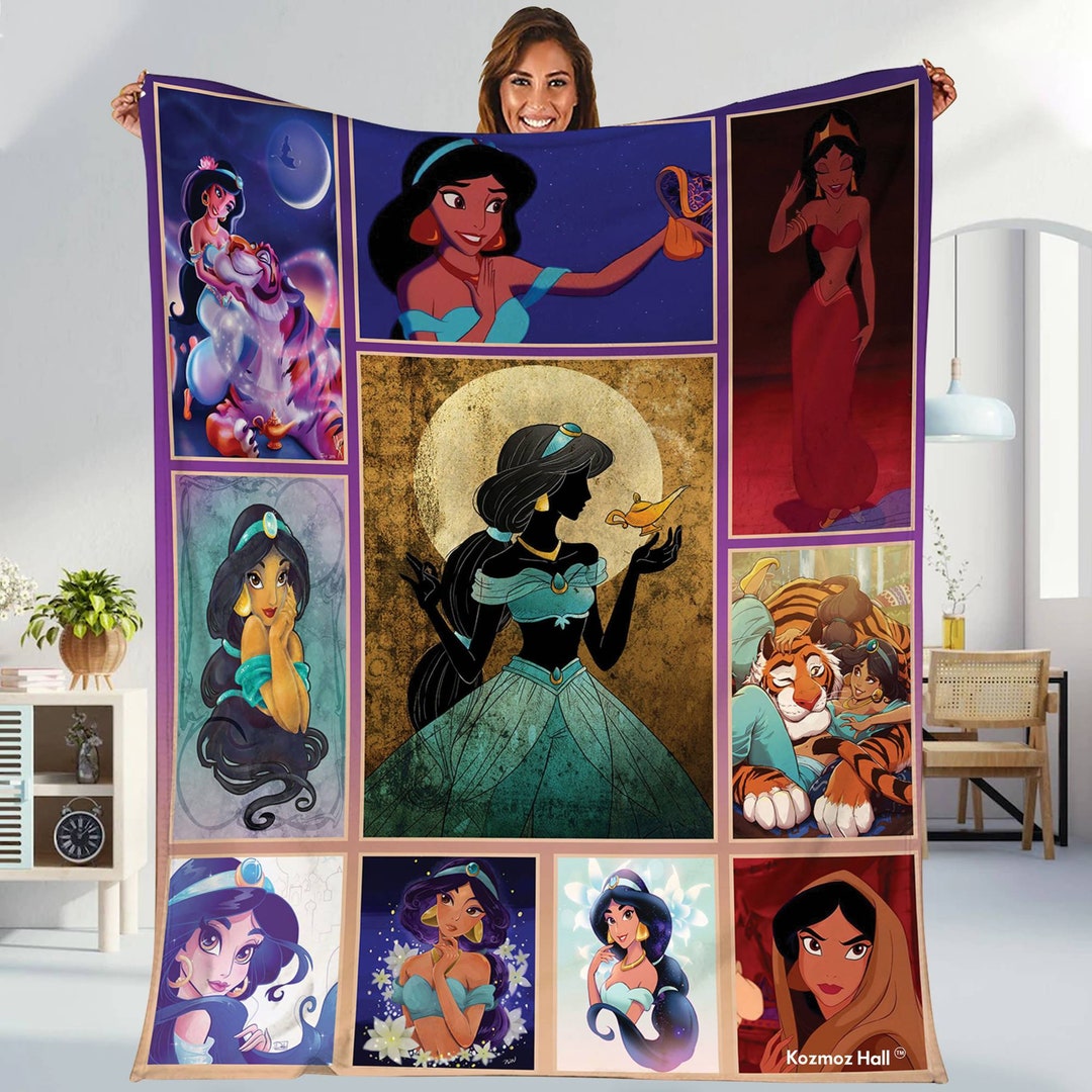 Aladdin Princess Jasmine Blanket | Aladdin Magic Blanket Genie Princess ...