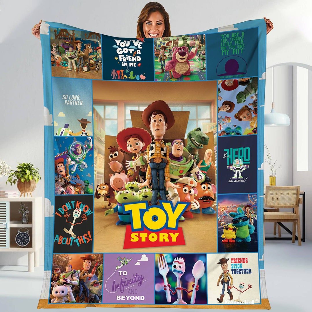 Toy Story Fleece Blanket Woody Jessie Buzz Lightyear Alien Blanket Toy