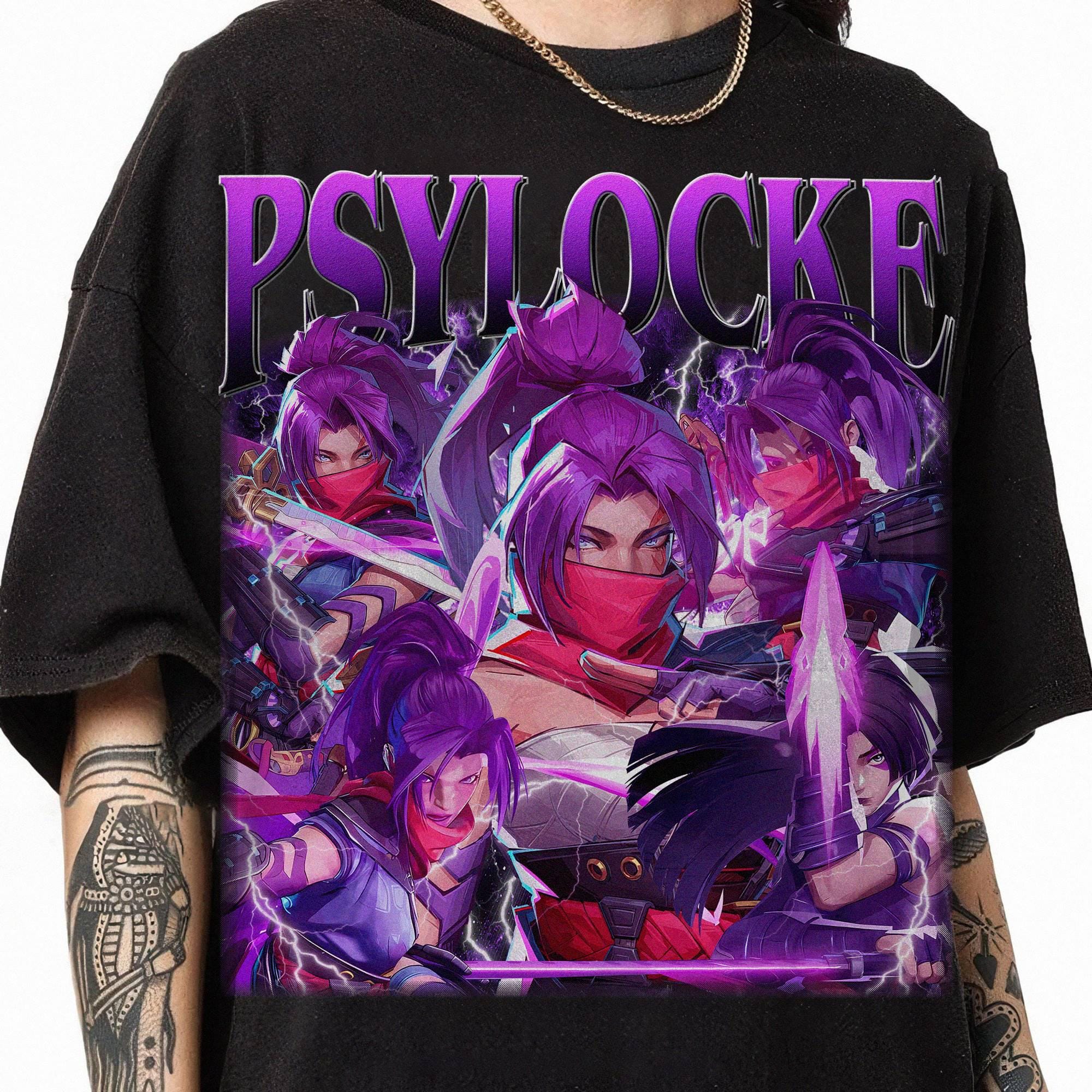 X-Men Psylocke Cover Superhero T-Shirt – Marvel Unisex Black Adult Tee