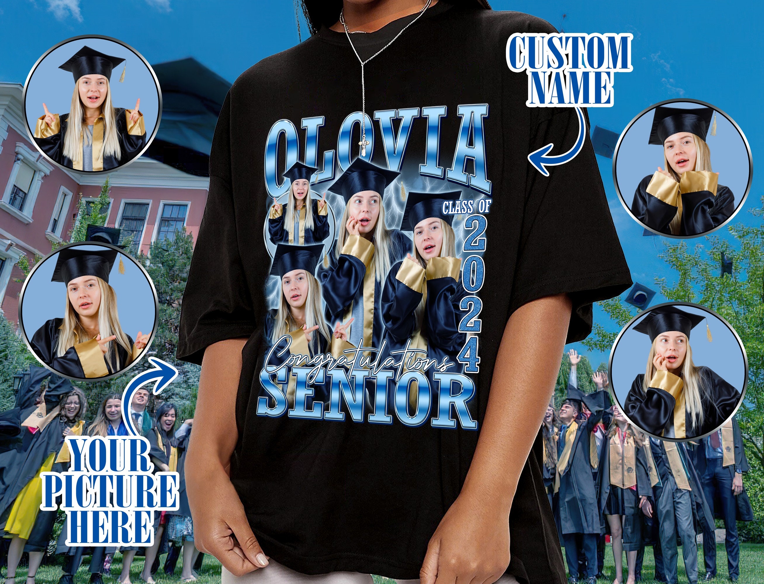 Custom Photo Graduation Shirt |  Personalized Senior Family Graduation Shirt