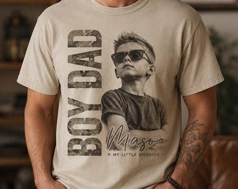 Personalized Vintage Photo Girl Dad Boy Dad Shirt,Custom Dad of Girls,Personalized Dad Daughter Gift, Girl Dad shirt,Boy Dad shirt,Dad Shirt