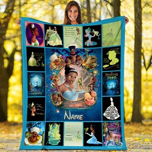 The Princess and the Frog Blanket Tiana Princess Blanket Tiana Birthday Gifts Magic Kingdom Princess Christmas Gift Etsy