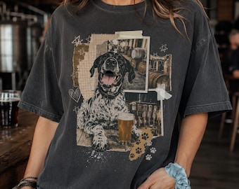 Custom Pet Face Shirt Vintage Style, Dog Photo Shirt Personalized, Dog Mom Gift, Unique Custom Dog Tee, Pet Memorial Shirt