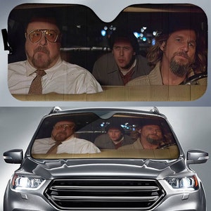 The Big Lebowski Smoking Car Sun Shade | Big Lebowski Movie Car Sunshade | Walter Sobchak The Dude Car Windshield Car Accessories
