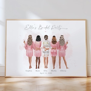 Print bruidsfeest, bruidscadeau, stam bruid, bruidsmeisje cadeau, gepersonaliseerd huwelijkscadeau, print bruidsmeisje, cadeau bruidsfeest, bruid