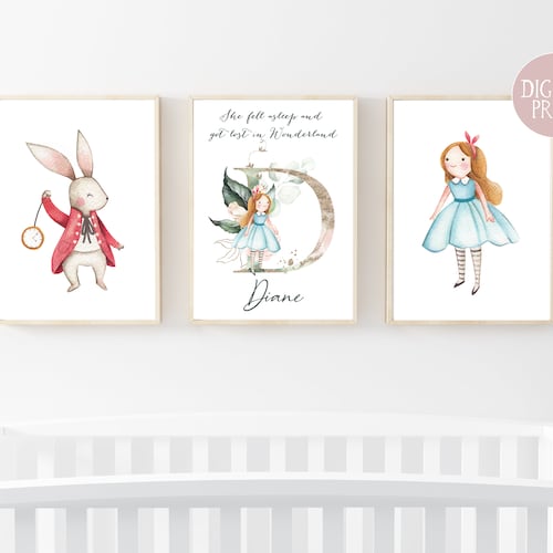 Alice in Wonderland Nursery Printables Digital - Etsy