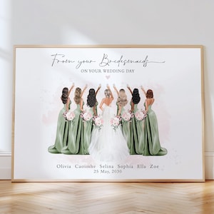 Brautparty Print, Brautgeschenk, Bride Tribe, Brautjungfer Geschenk, personalisiertes Hochzeitsgeschenk, Brautjungfer Print, Brautparty Geschenk, Braut