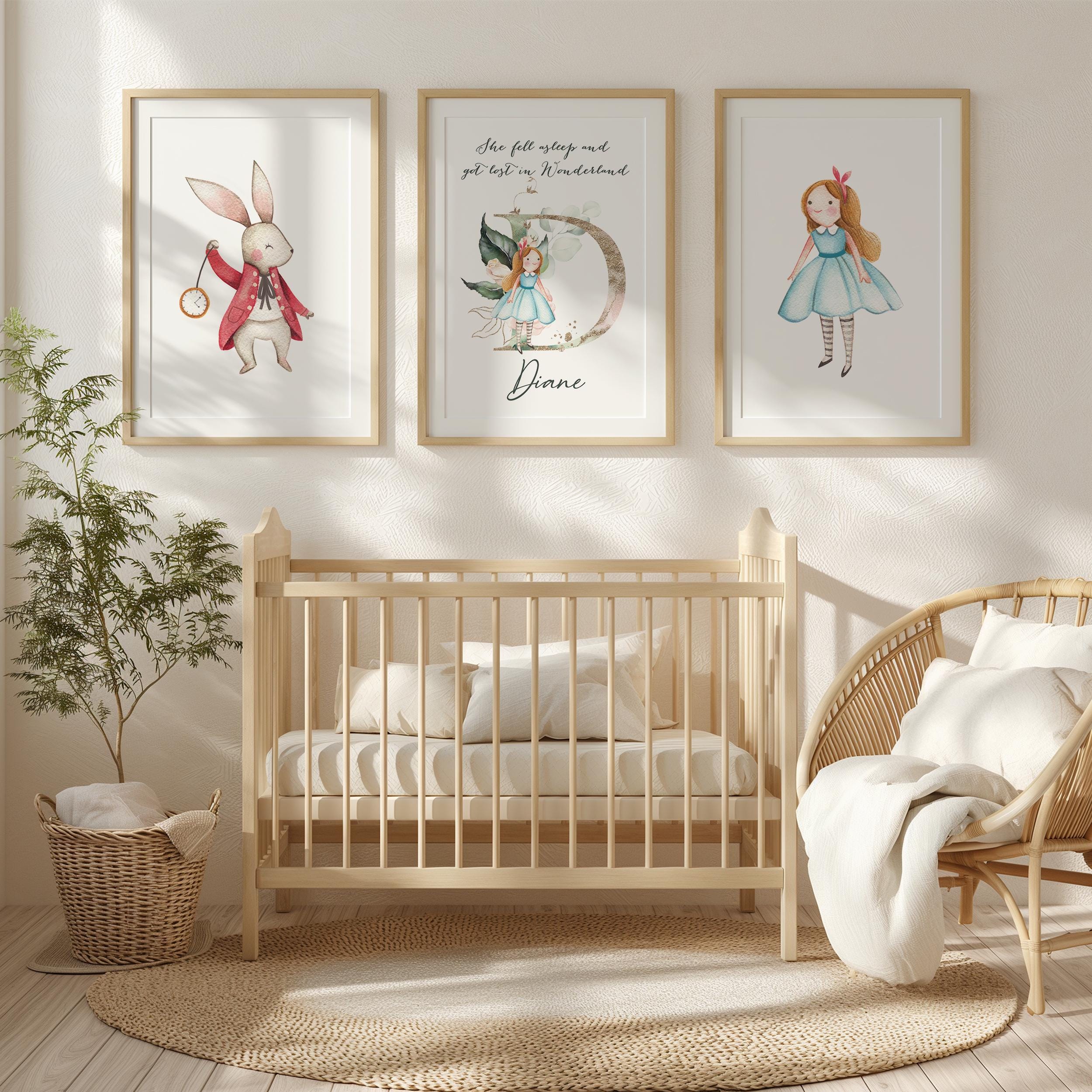 Alice in Wonderland Nursery Printable, DIGITAL FILE, Girls Initial ...