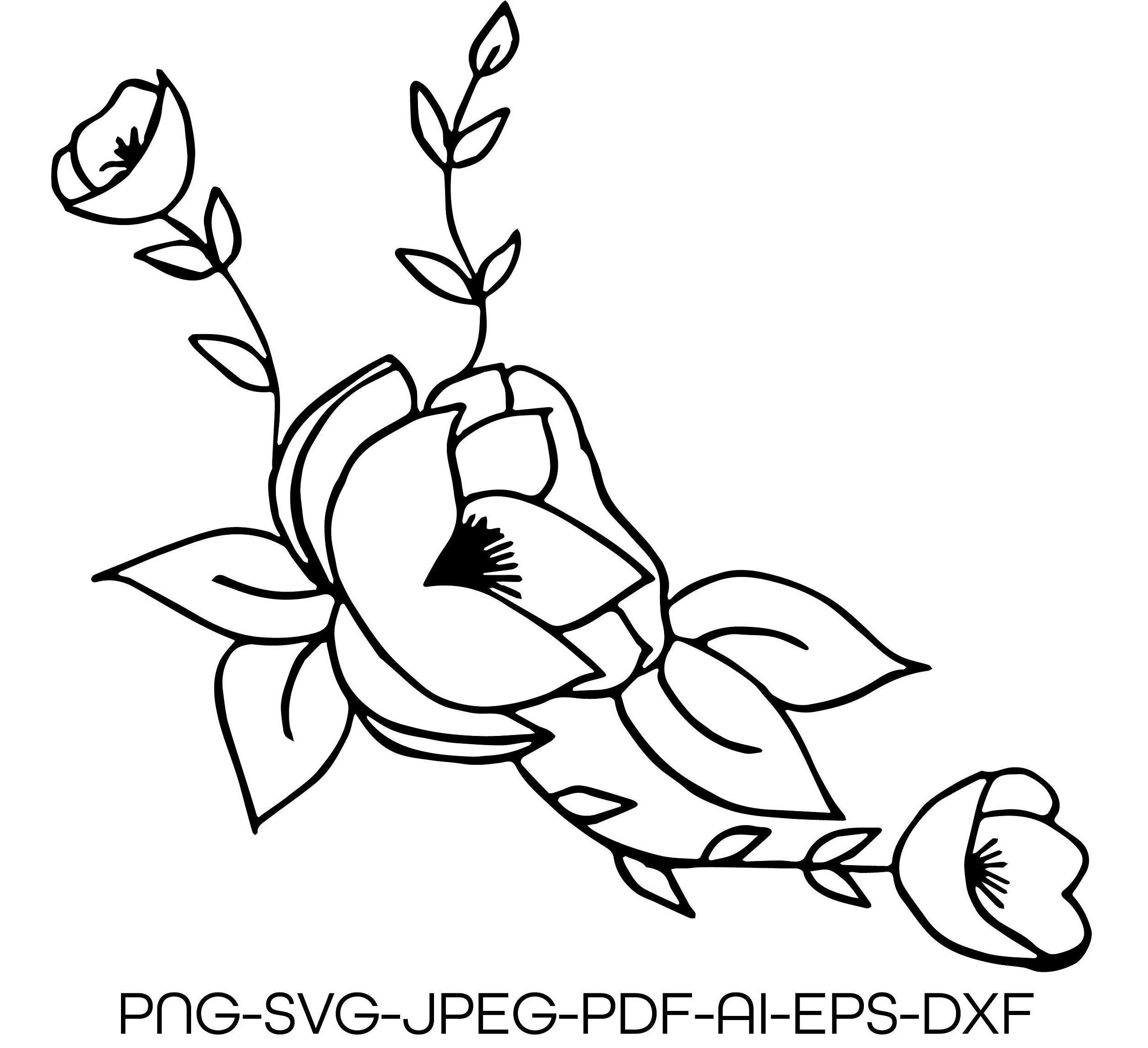 Floral Design for Cricut Projects Etsy