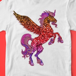 Unicorn Glitter Clipart Sublimation Graphic