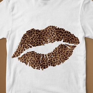 Cheetah Lips, Leopard Lips, Sublimation Graphic