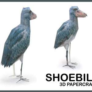 SHOEBILL 3D Papercraft / Papercraft Animals / 3d Origami / Papercraft Template PDF / Papercraft Model / Instant Download / Digital Animals