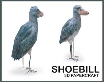 SHOEBILL 3D Papercraft / Papercraft Animals / 3d Origami / Papercraft Template PDF / Papercraft Model / Instant Download / Digital Animals