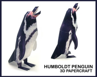 HUMBOLDT PENGUIN 3D Papercraft / paper penguin / penguin 3d origami / penguin decor / papercraft animal / penguin pdf template / paper model