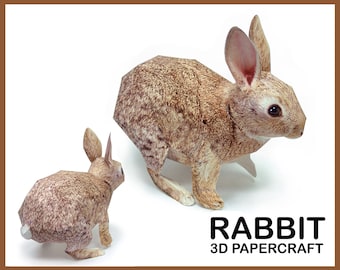 ◆Rabbit-PaperCutting-◆同梱あり A4 Size Paper Handprint Bunnies (Rabbit) | Easy Craft