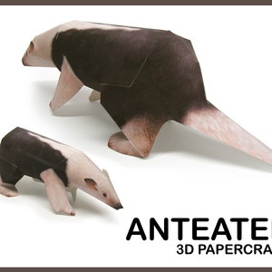 FOURRILIER 3D Papercraft / 3D Paper Craft Template PDF / Printable Paper Origami / Instant Pdf Download / Cardboard Model / Papercraft Animals
