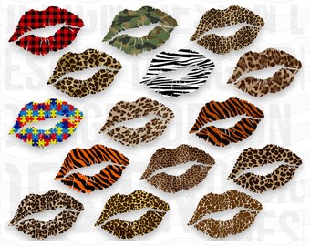15 Lips Clipart Sublimation Designs Graphic
